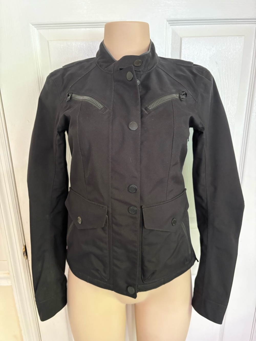 Aether Women’s Chase Weather Proof Motorcycle Jacket Black Size XS Biker Babe